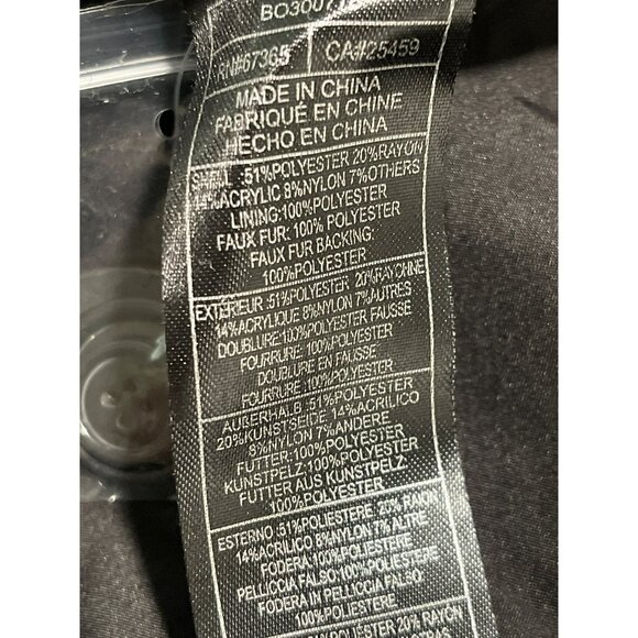 Steve Madden $159 Dienne Coat Black Multi Faux Fur Collar Tweed Medium NWT - Picture 7 of 7